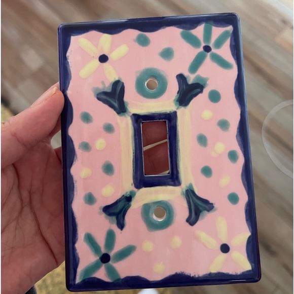 Vintage porcelain light switch cover - Picture 2 of 3
